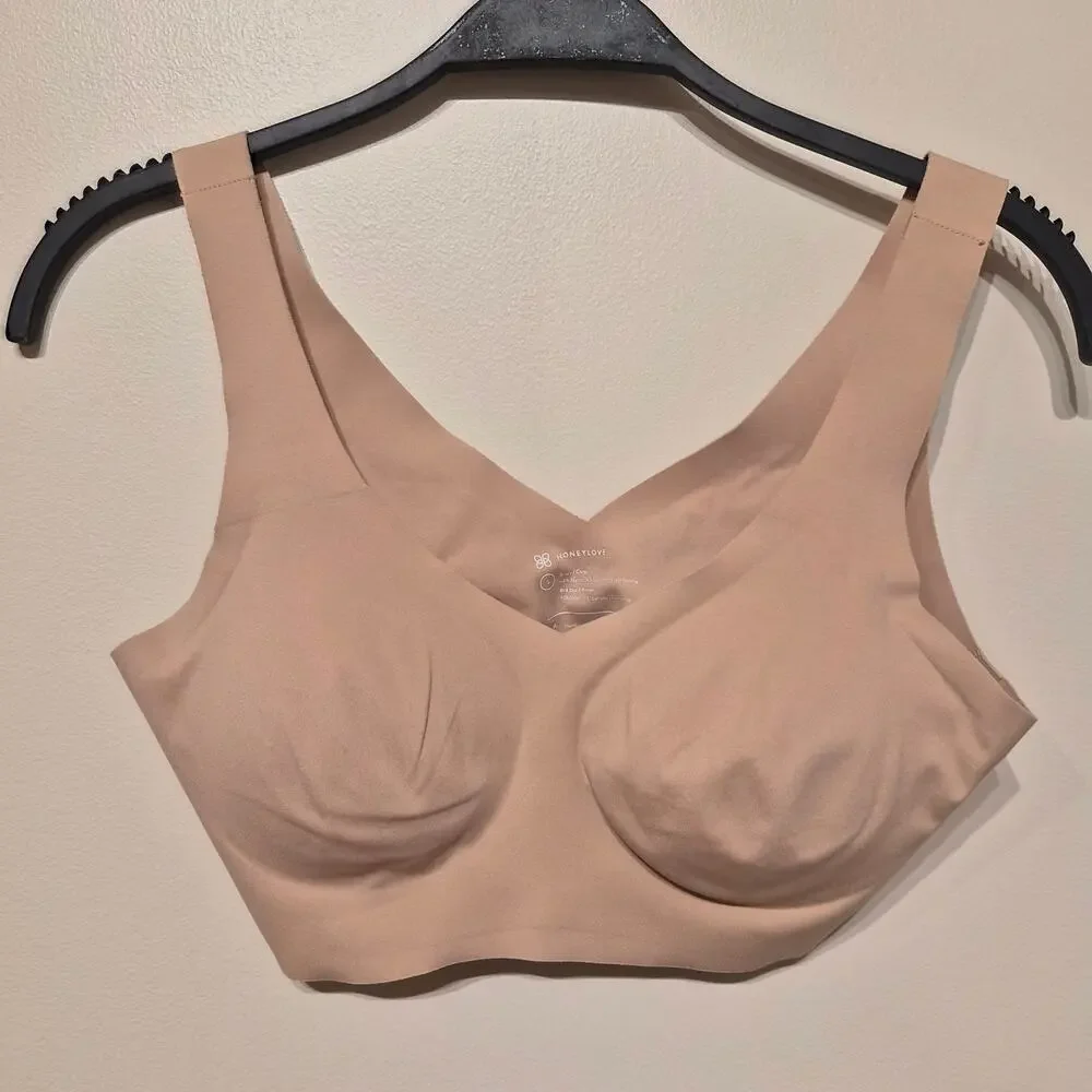 Honeylove Small Silhouette Bra Tan Nude Wireless Seamless Bralette LWBR0101